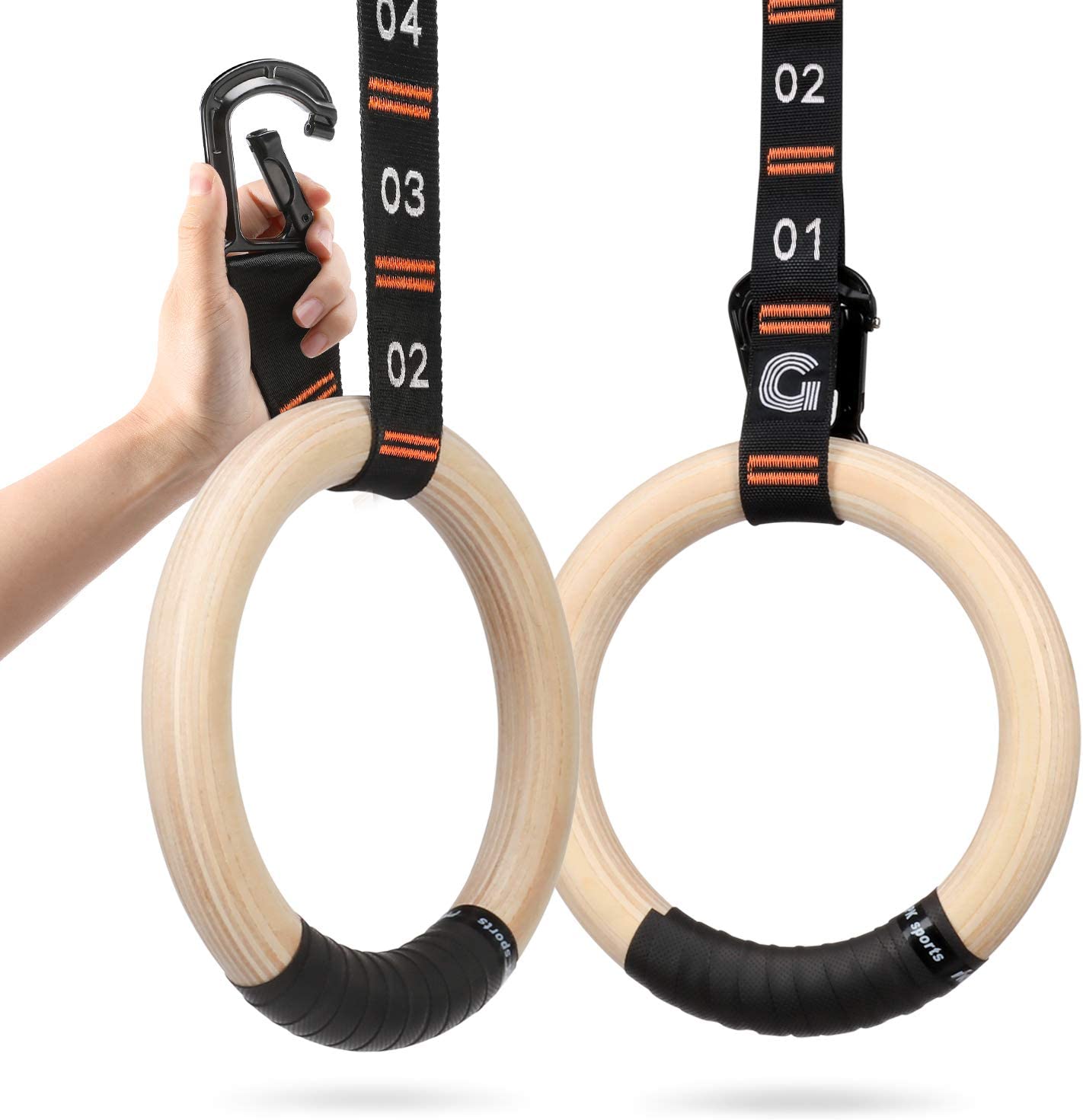 Competition Wood Gymnastic Rings - With Straps