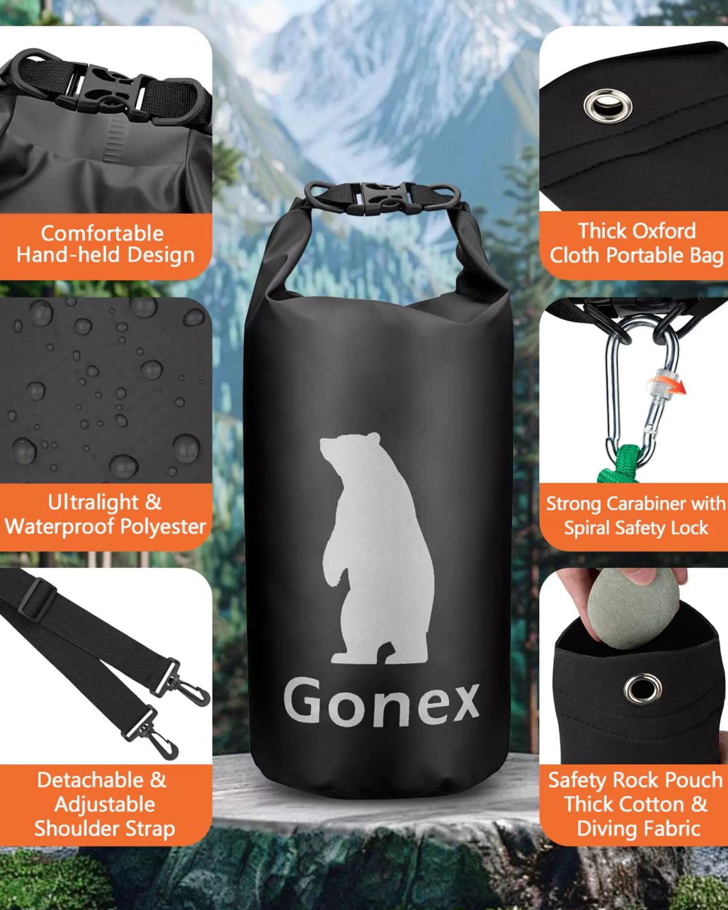 Food bag for camping features