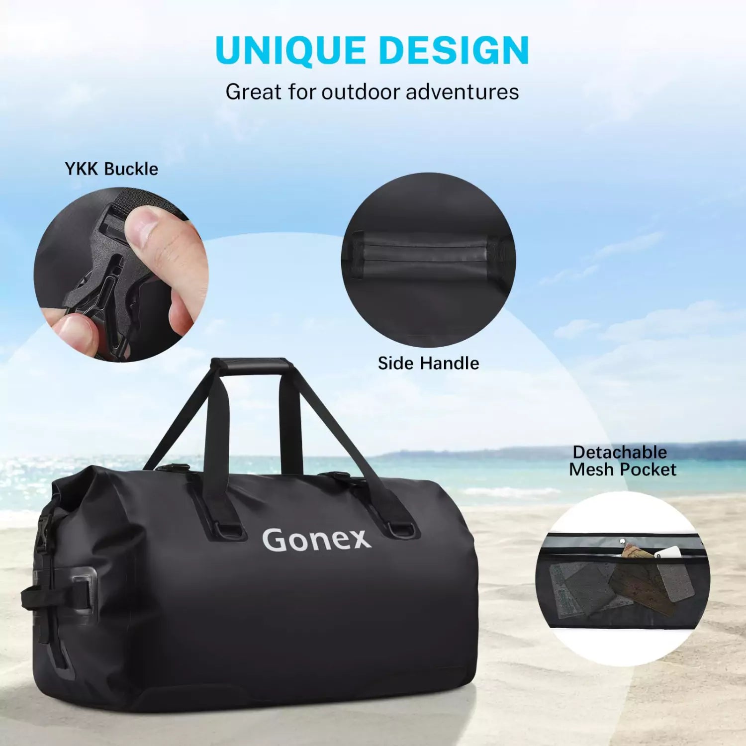 Gonex 60L Large Waterproof Dry Duffle Bag