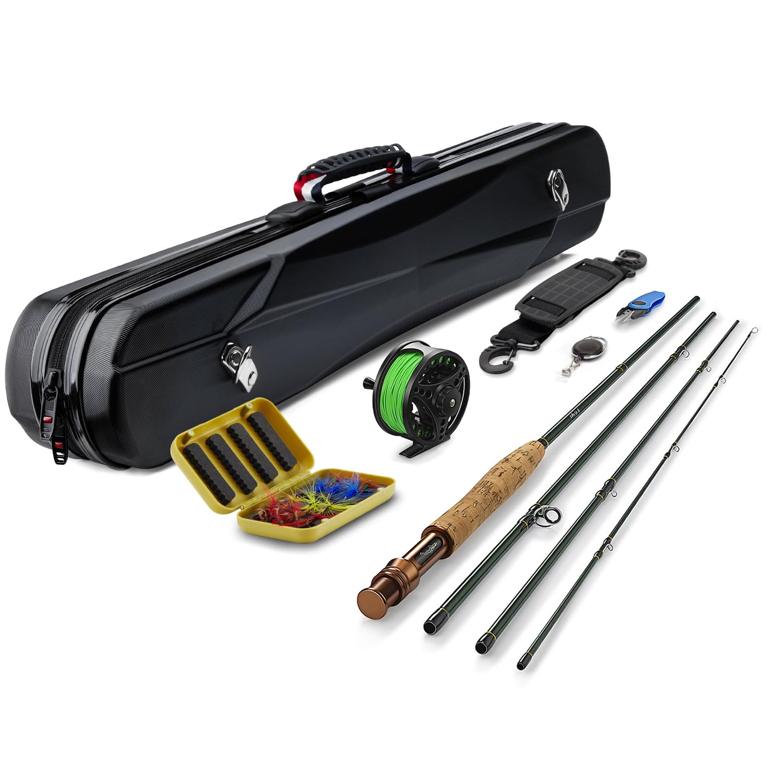 7-Foot 4-Piece Fishing Rod and Reel Case