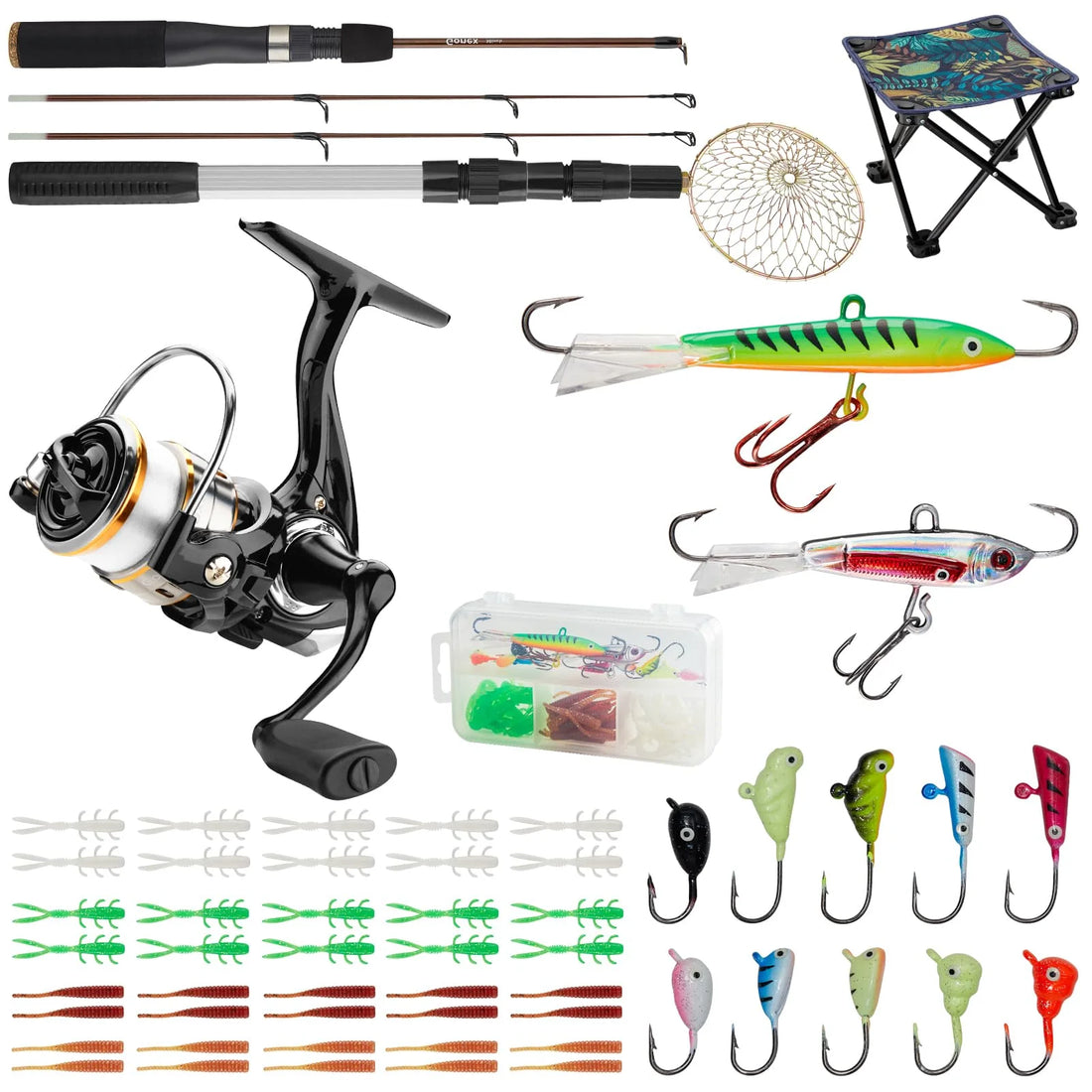 Gonex Ice Fishing Rod Reel Combo