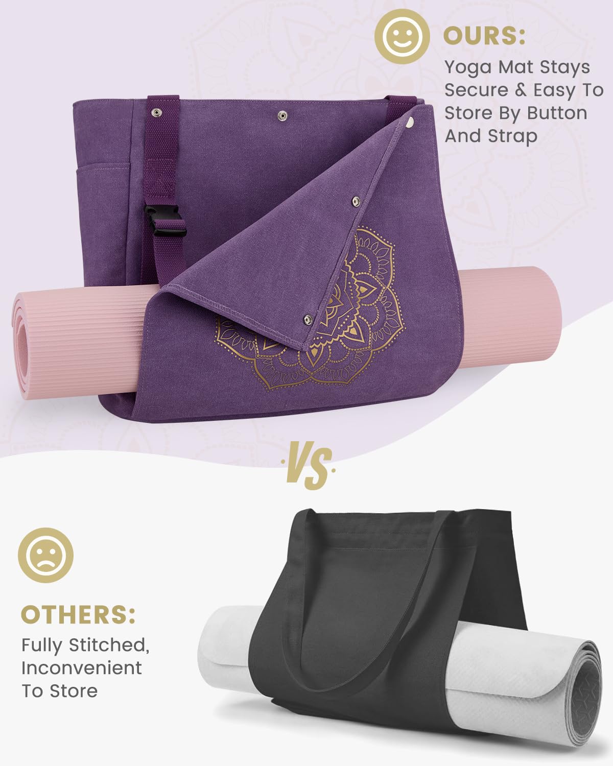 gym bag with yoga mat holder