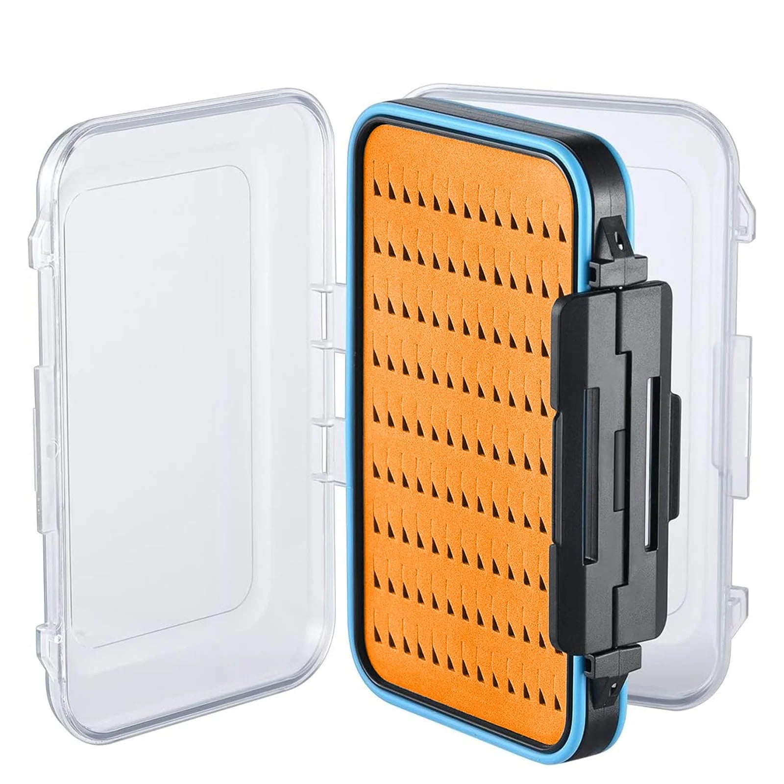 orange foam fly box with slots