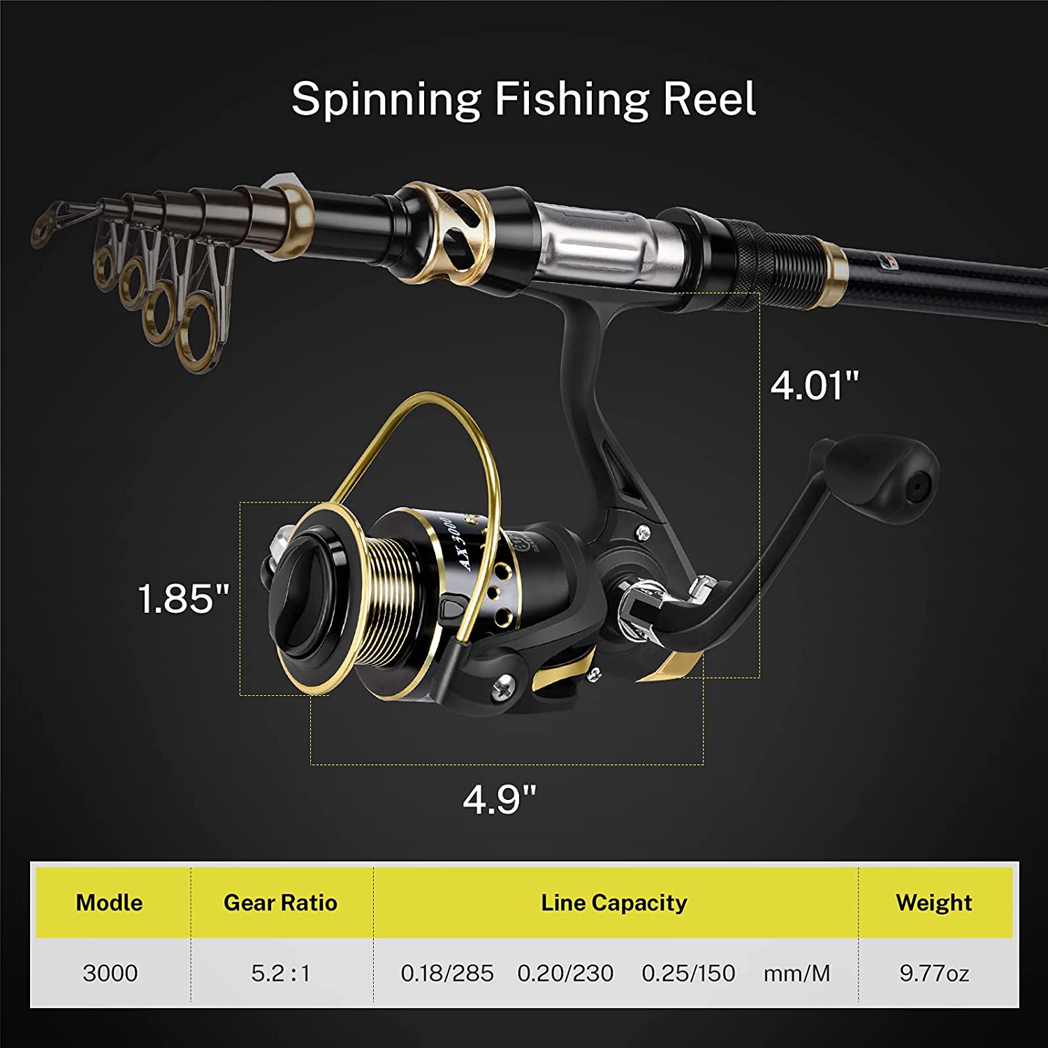 Telescopic Fishing Rod EVA Material Comfortable Grip Reel Set Lightweight  Portable Fishing Accessories