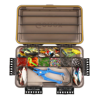 Gonex Waterproof Tackle Box  3600 Tackle Storage with DIY Dividers