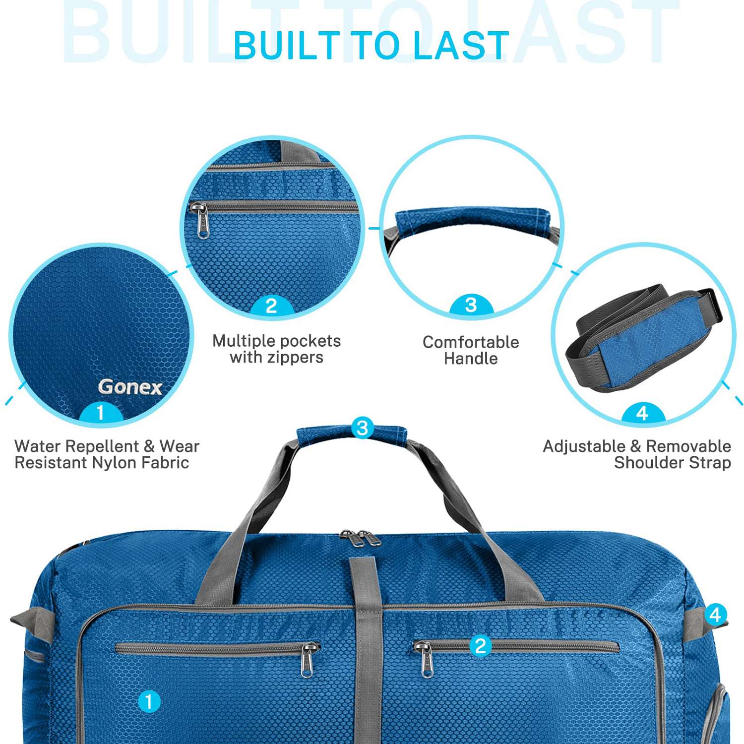 Water resistant shop travel bag