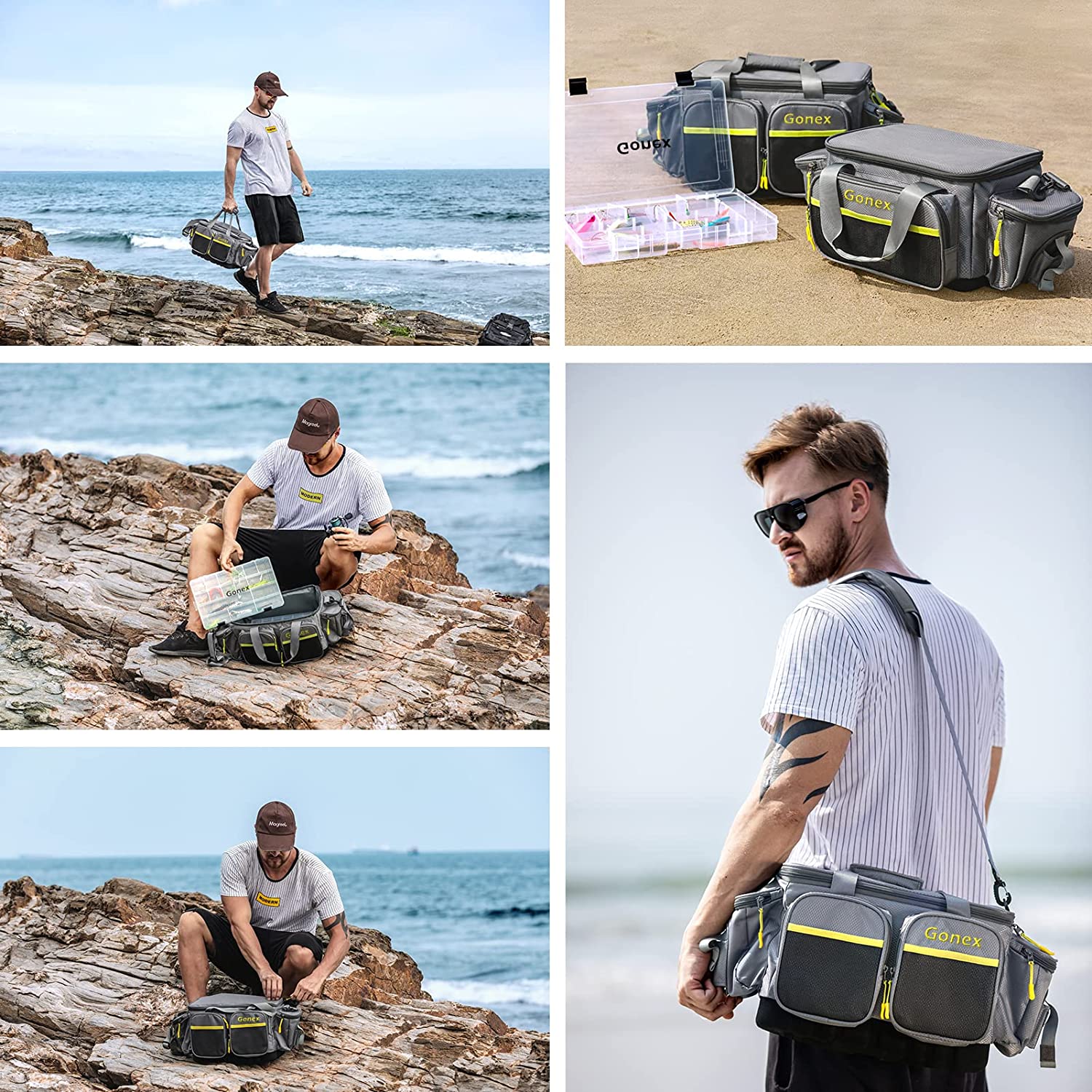 Gonex Tackle Bag  Waterproof Fishing Bag for 3600 3700 Tackle Box