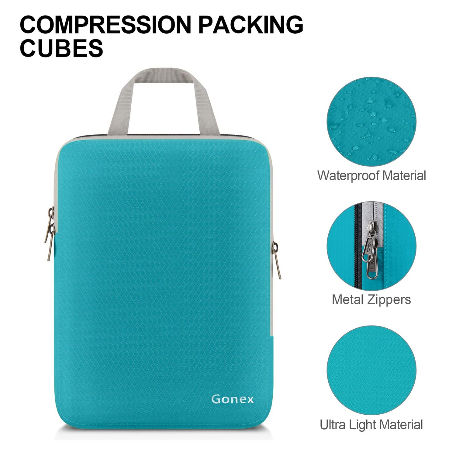 Compression Packing Cubes, Gonex Extensible Storage Mesh Bags Organizers