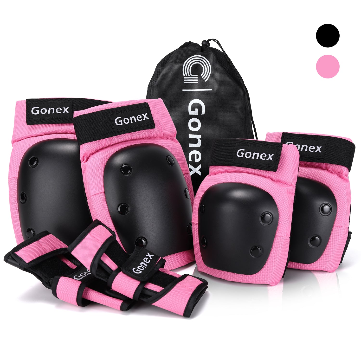 Gonex Skate Protective Gear  Elbow Pads Knee Pads with Wrist Guards