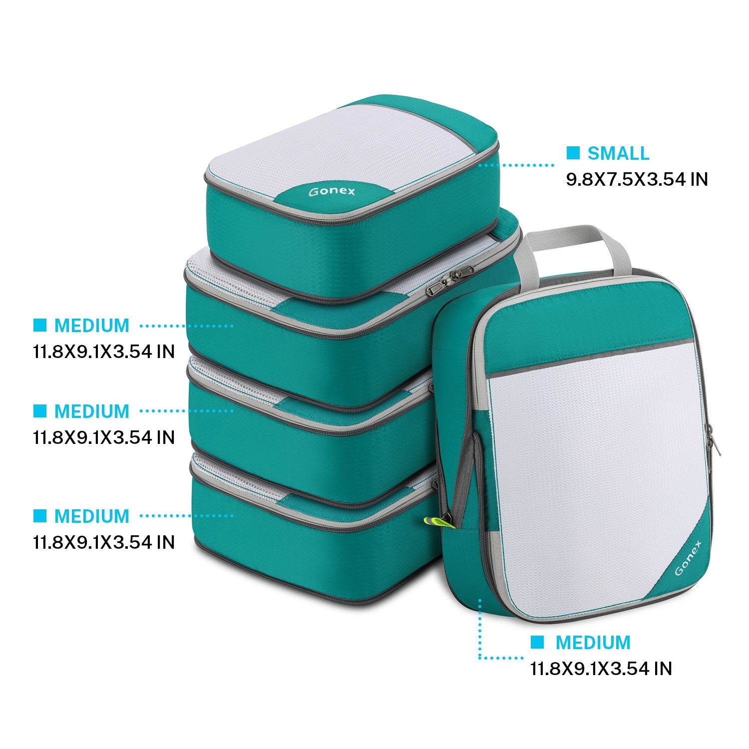 Shop Gonex Compression Packing Cubes, 4pcs Ex – Luggage Factory