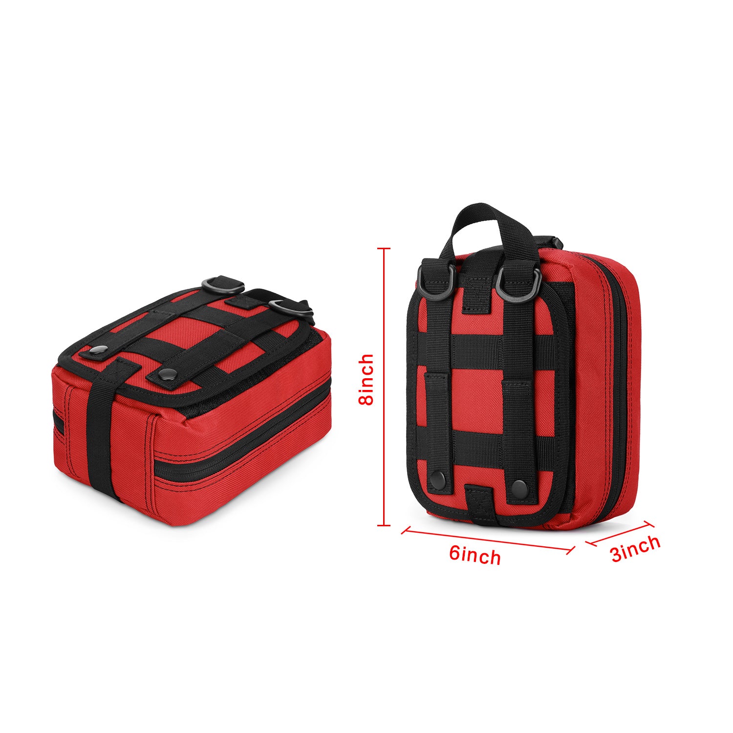 Trunab Emergency Medical Bag Empty with Compartment for Oxygen  Tank(M2-M22), First Responder Trauma Bag