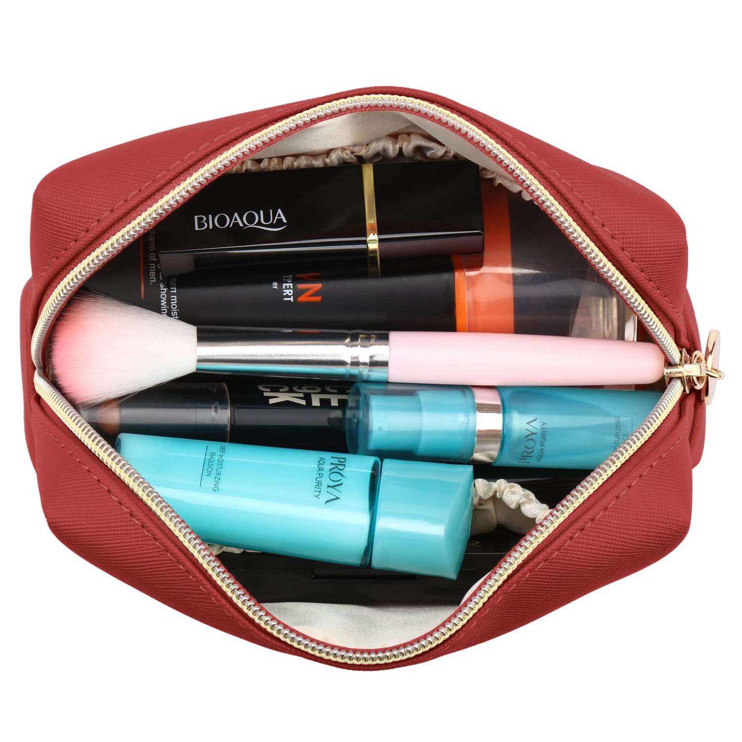 Small Makeup Bag for Purse Travel Makeup Pouch Mini Cosmetic Bag